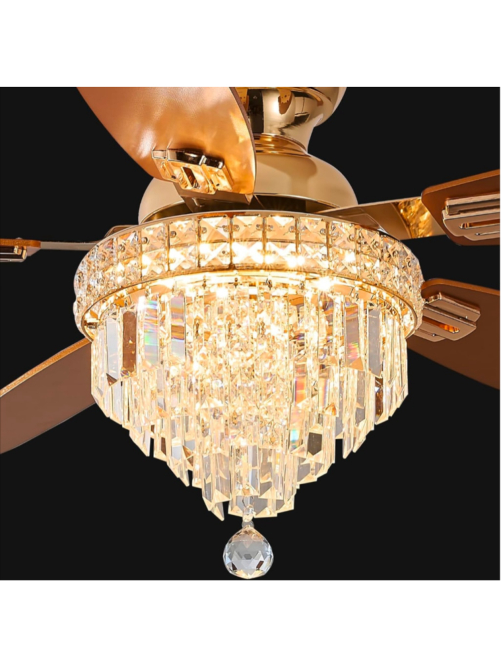 Crystal Ceiling Fan Fandelier NIB